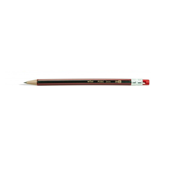PORTAMINE A SCATTO 2MM WILER FUSTO ROSSO E NERO