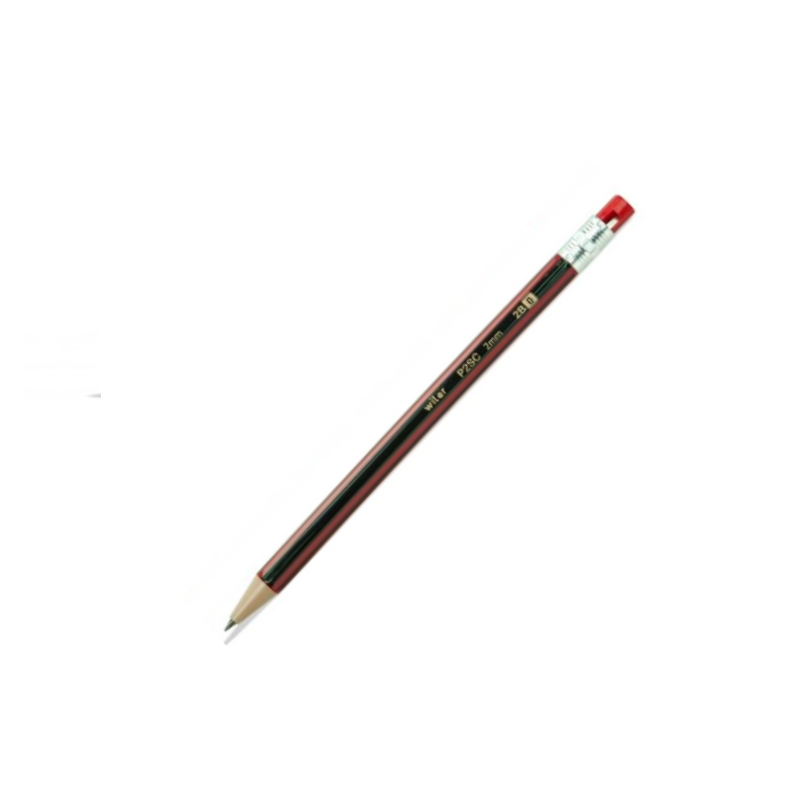 PORTAMINE A SCATTO 2MM WILER FUSTO ROSSO E NERO