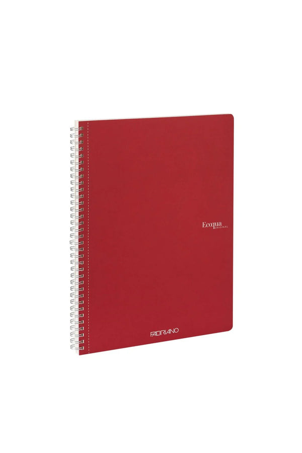 QUADERNO C/SPIRALE A4 ECOQUA QUADRETT. 0.5MM ROSSO SCURO