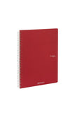 QUADERNO C/SPIRALE A4 ECOQUA QUADRETT. 0.5MM ROSSO SCURO