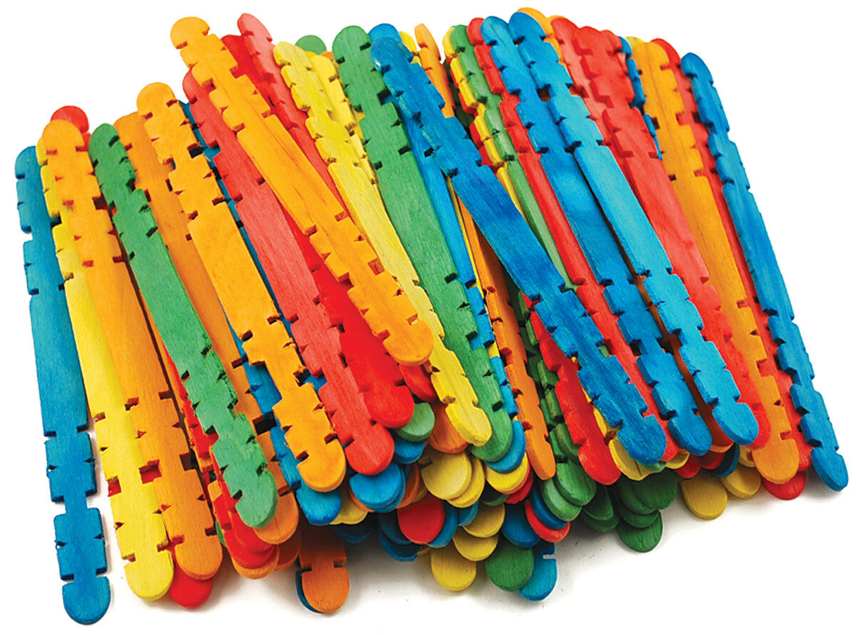 STECCHE LEGNO - CONF. 100 PZ. - COL. ASS. Immagine principale del prodotto