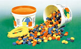 Perle Giganti - Secchio 245 Pezzi Assortiti + 4,4 Metri Di Filo