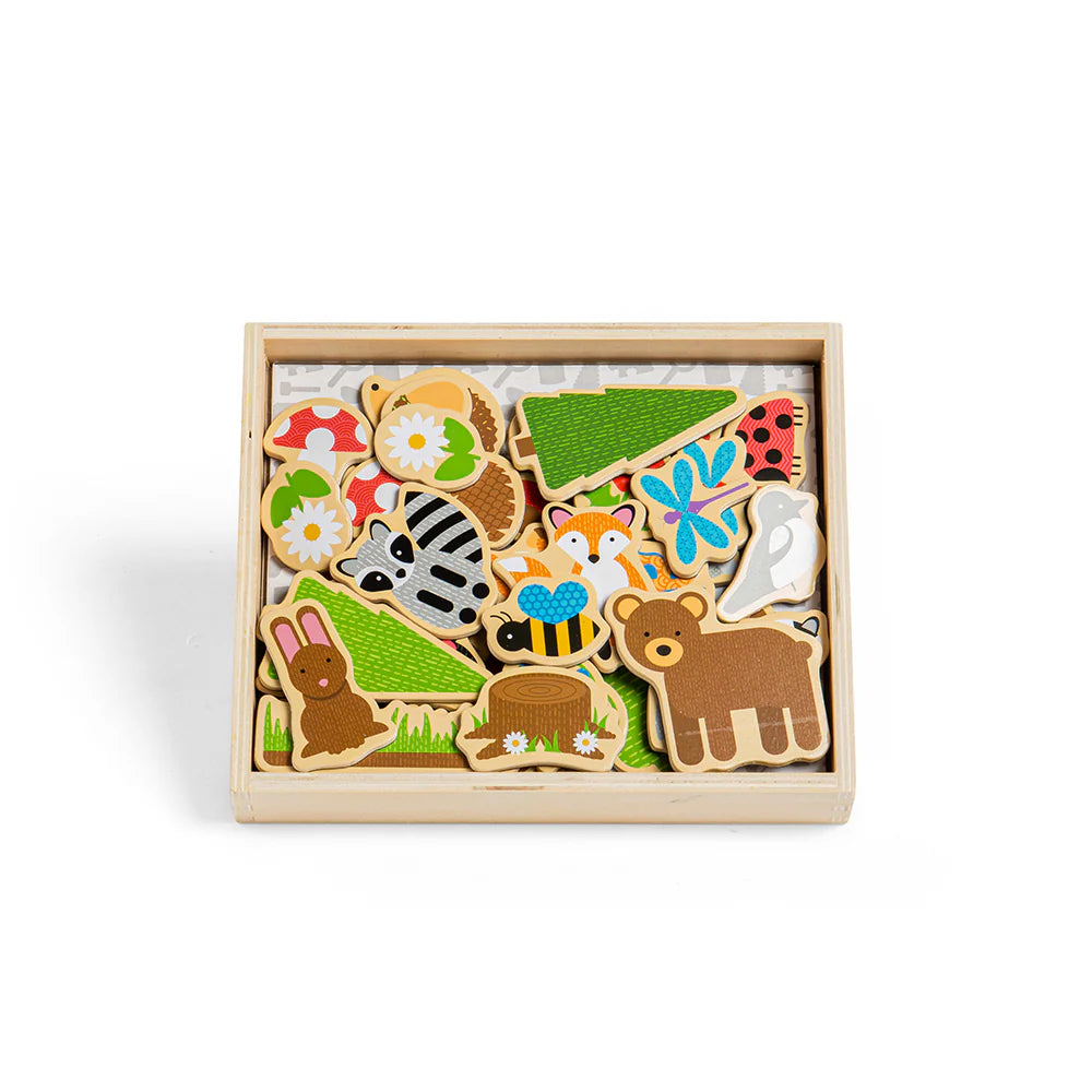 Magneti In Legno 35 Pezzi - Mondo Del Bosco