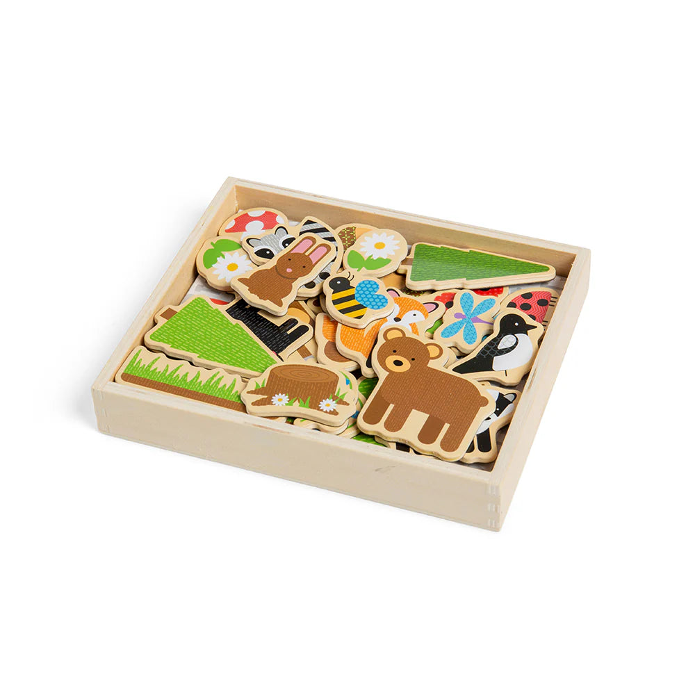 Magneti In Legno 35 Pezzi - Mondo Del Bosco