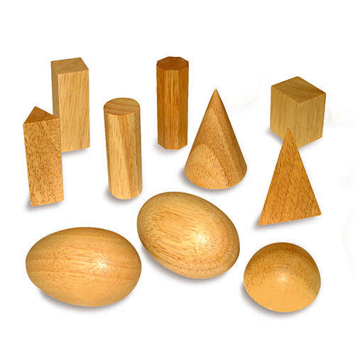 Solidi Geometrici In Legno - Set 10 Pezzi