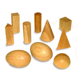 Solidi Geometrici In Legno - Set 10 Pezzi