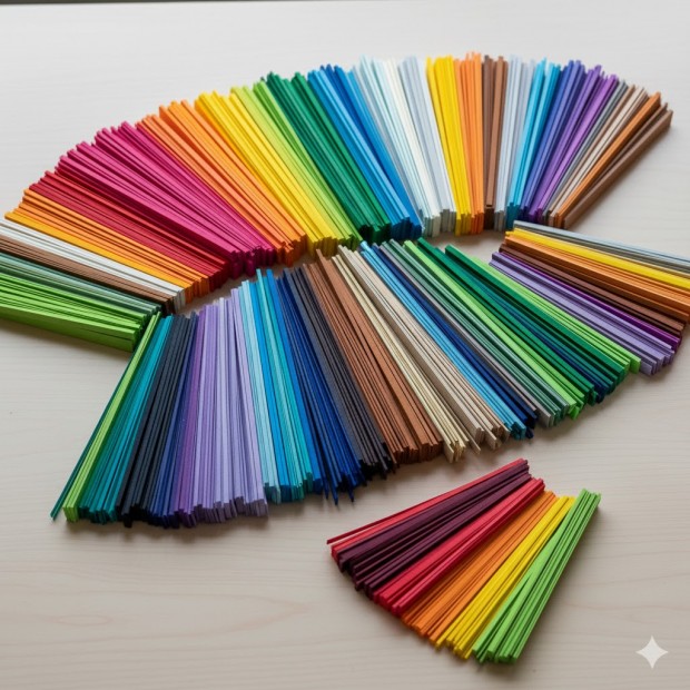 STRISCE CARTONCINO CM. 54X10MM. - SET PZ. 180 – CO