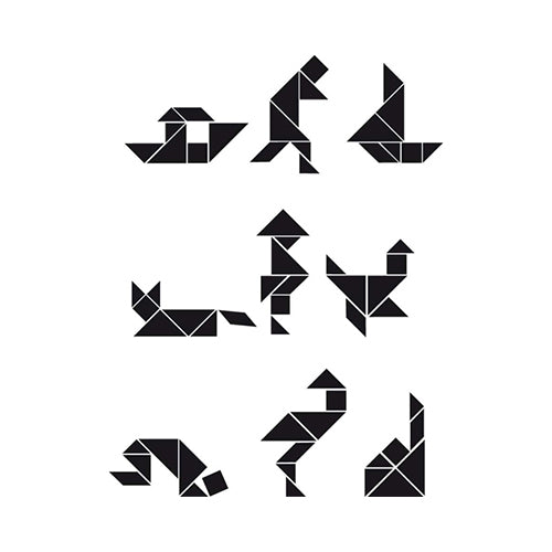 Tangram Plastica Trasparente - Set 4 Tangram - 28 Pezzi