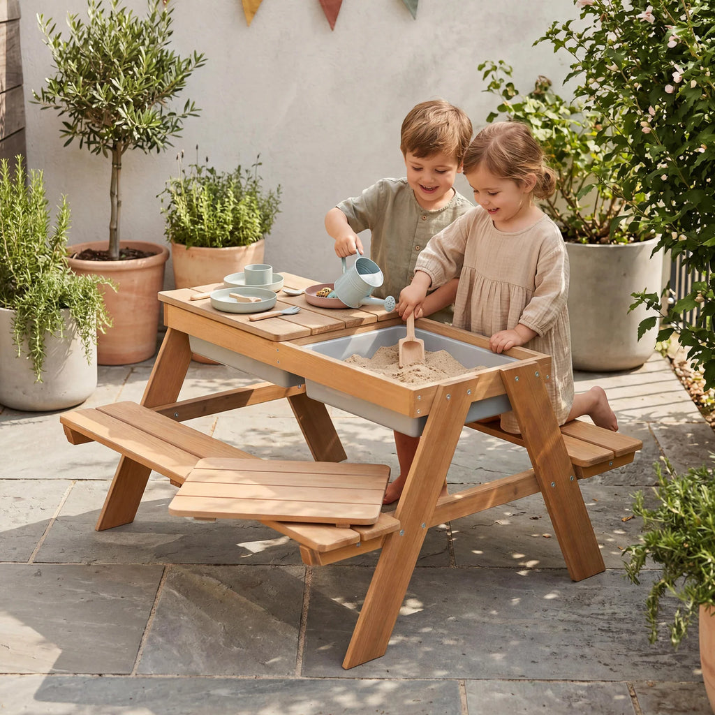 Tavolo Picnic Con Vasche E Panche