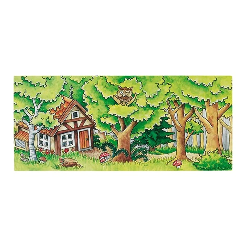 Teatro Burattini Cm. 28X20X25 Legno - 5 Scenari Interscambiabili