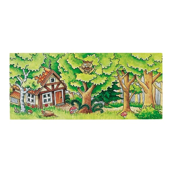 Teatro Burattini Cm. 28X20X25 Legno - 5 Scenari Interscambiabili