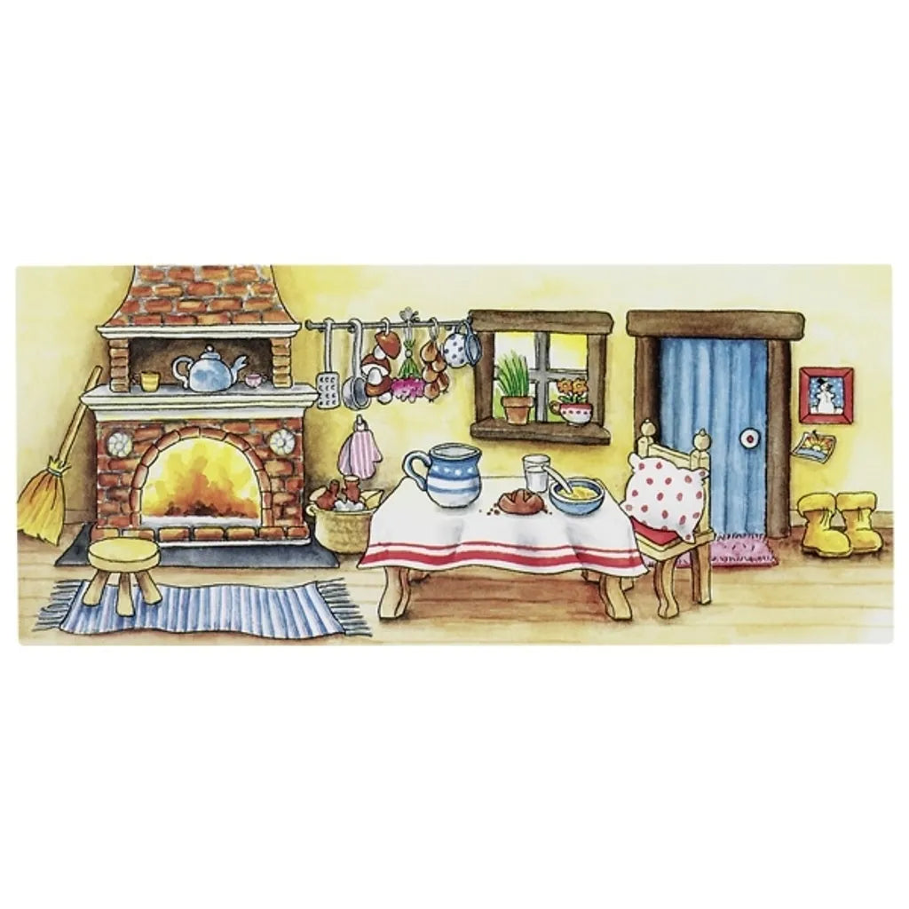 Teatro Burattini Cm. 28X20X25 Legno - 5 Scenari Interscambiabili