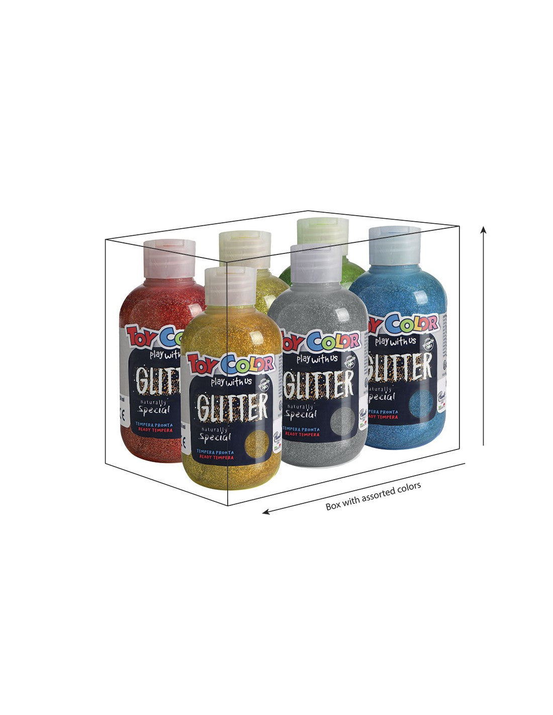 TEMPERA GLITTER ML.250 6S.