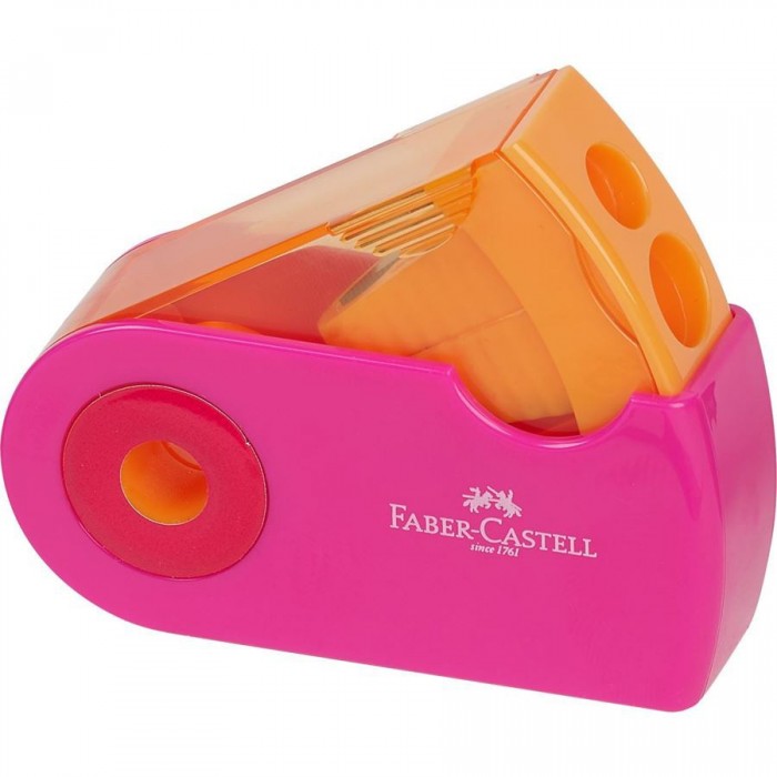 TEMPERAMATITE DUE FORI FABER CASTELL SLEEVE ROSA/ARANCIONE Immagine principale del prodotto
