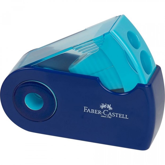TEMPERAMATITE DUE FORI FABER CASTELL SLEEVE COL.BLU/CELESTE Immagine principale del prodotto