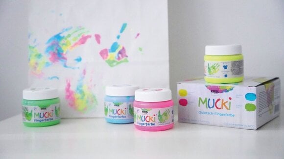 MUCKI - COLORI A DITA 150 ML - SET 4     SQUEAKY