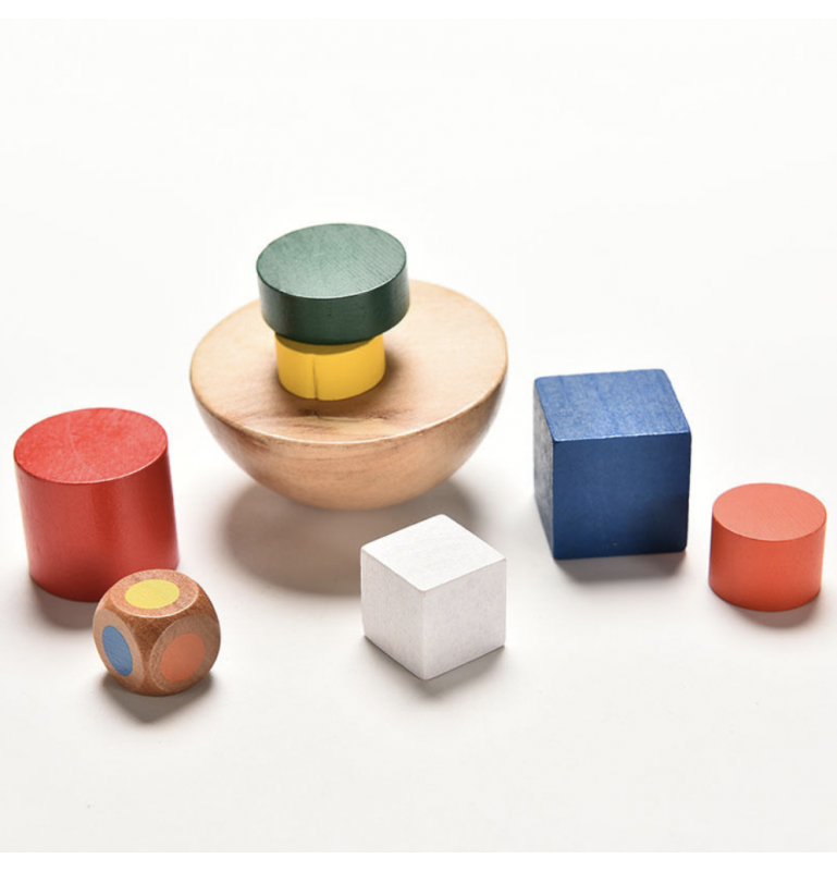 Gioco Equilibrio Torre In Legno - Sacchetto Cotone