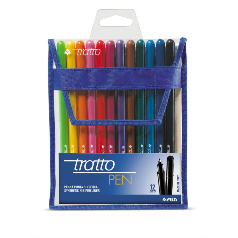 Penne Feltro Tratto Pen Confezione 12 Colori Assortiti