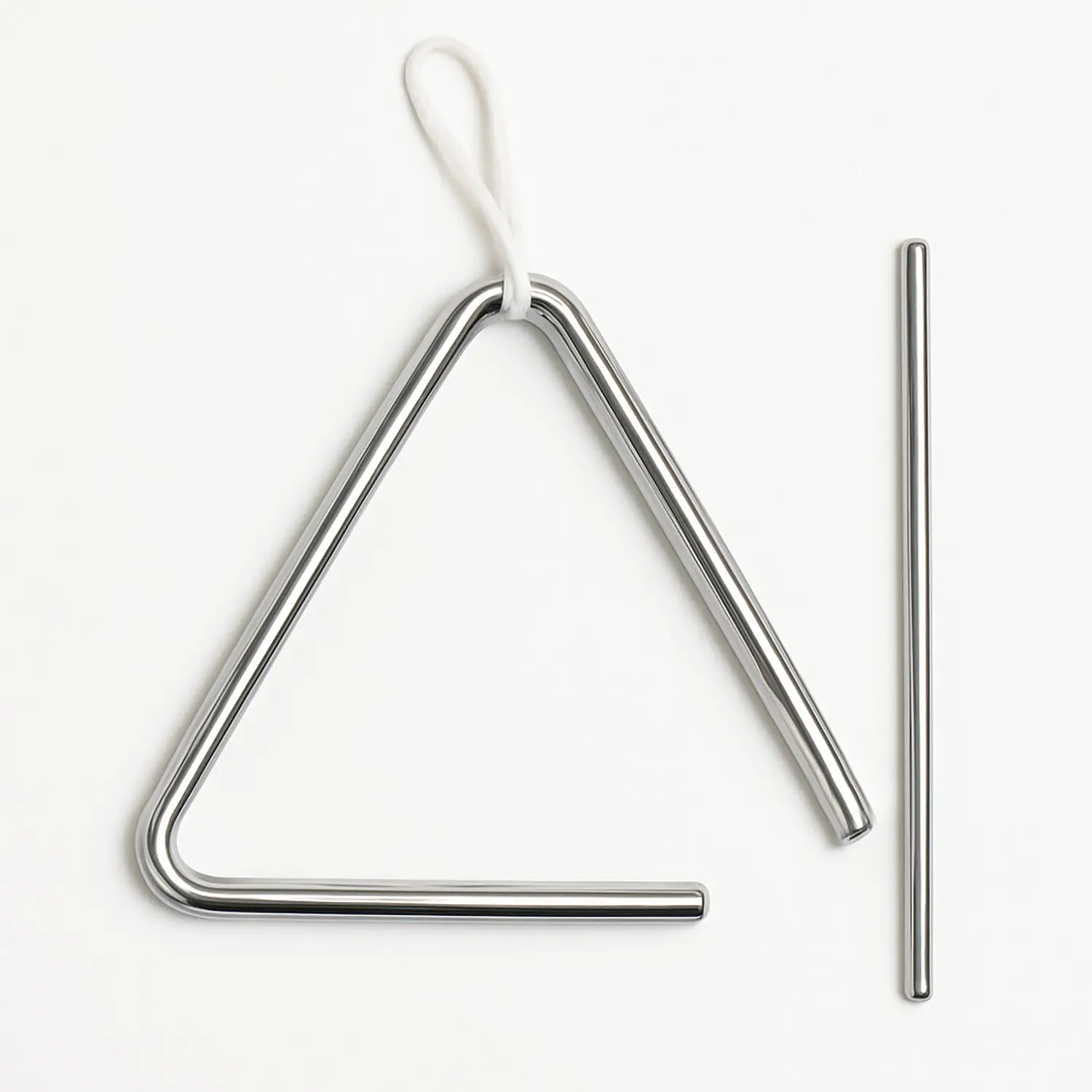 Triangolo In Acciaio Cromato + Battente Cm.15