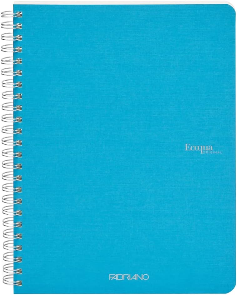 QUADERNO C/SPIRALE ECOQUA A5 1RIG CARTONATO TURCHESE