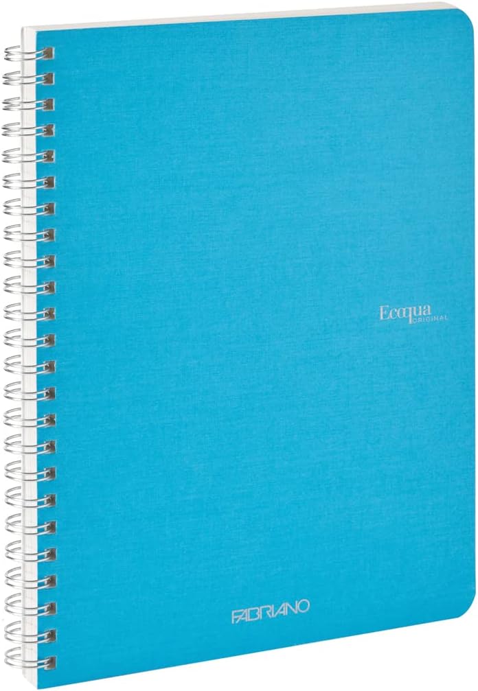 QUADERNO C/SPIRALE ECOQUA A5 1RIG CARTONATO TURCHESE