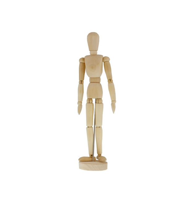 MANICHINO LEGNO CM. 31 CON BASE - UOMO