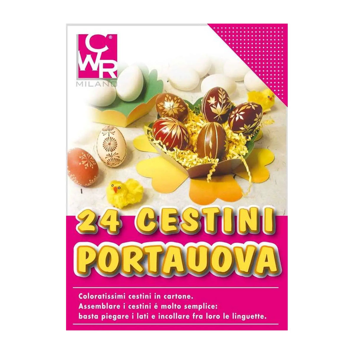 CESTINI IN CARTONE DA ASSEMBLARE - CONF. 24 PZ.