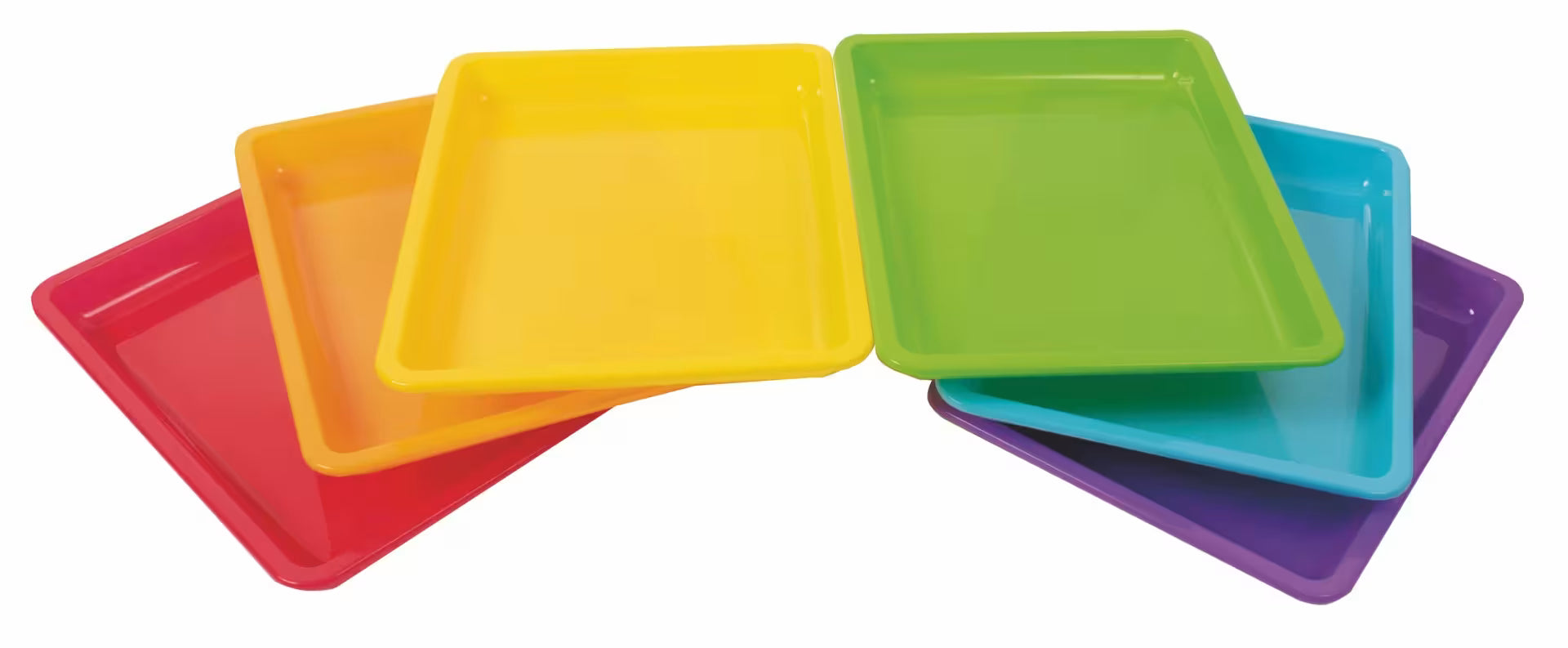 Piatti Rettangolari Cm 24X13X1,5 - 6 Pezzi Colori Assortiti