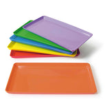Piatti Rettangolari Cm 24X13X1,5 - 6 Pezzi Colori Assortiti