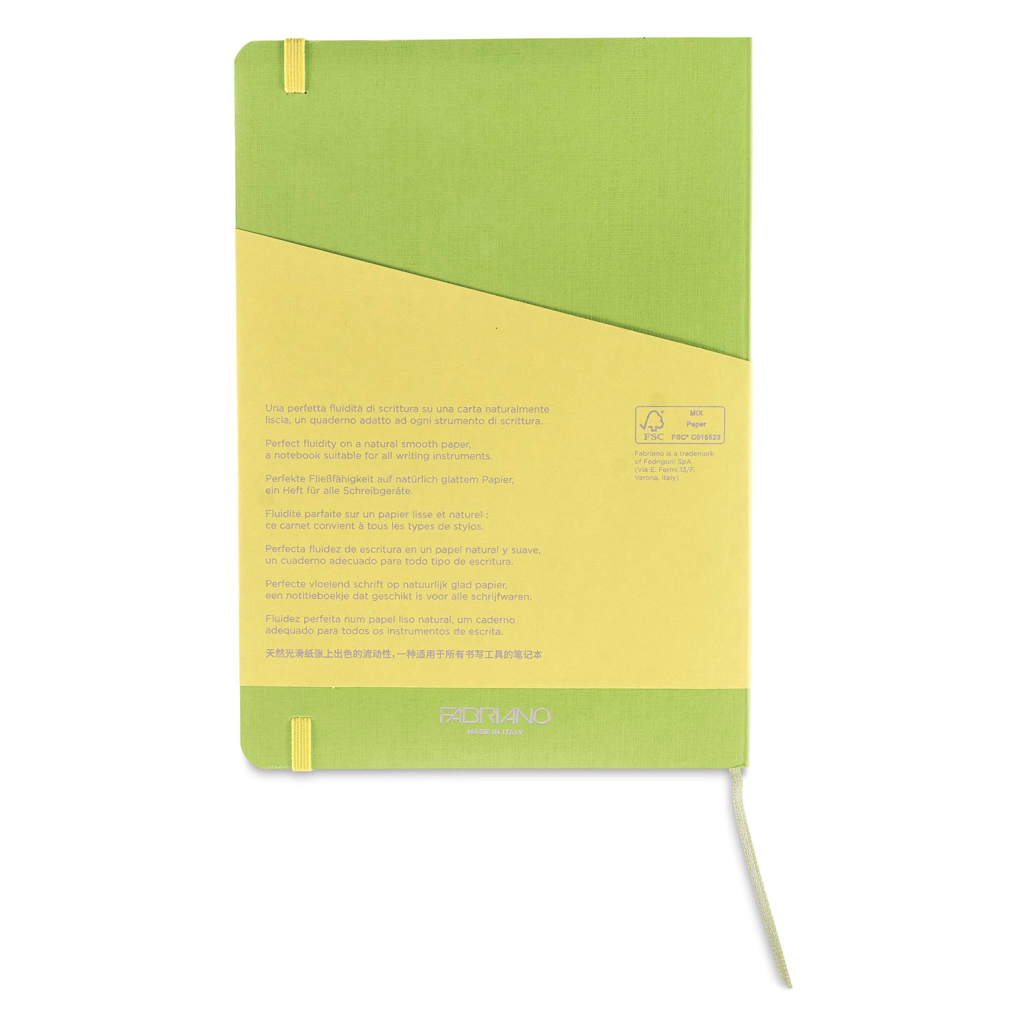 TACCUINO ECOQUA PLUS C/ELASTICO A5 1 RIGO LIME