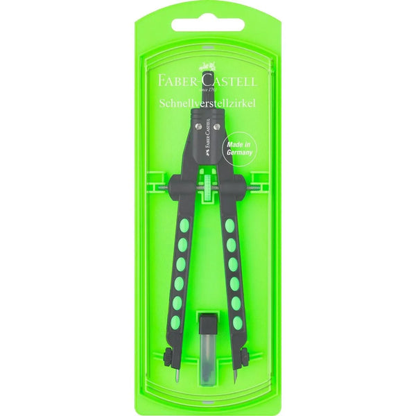 COMPASSO BALAUSTRONE FACTORY NEON VERDE FABER-CASTELL
