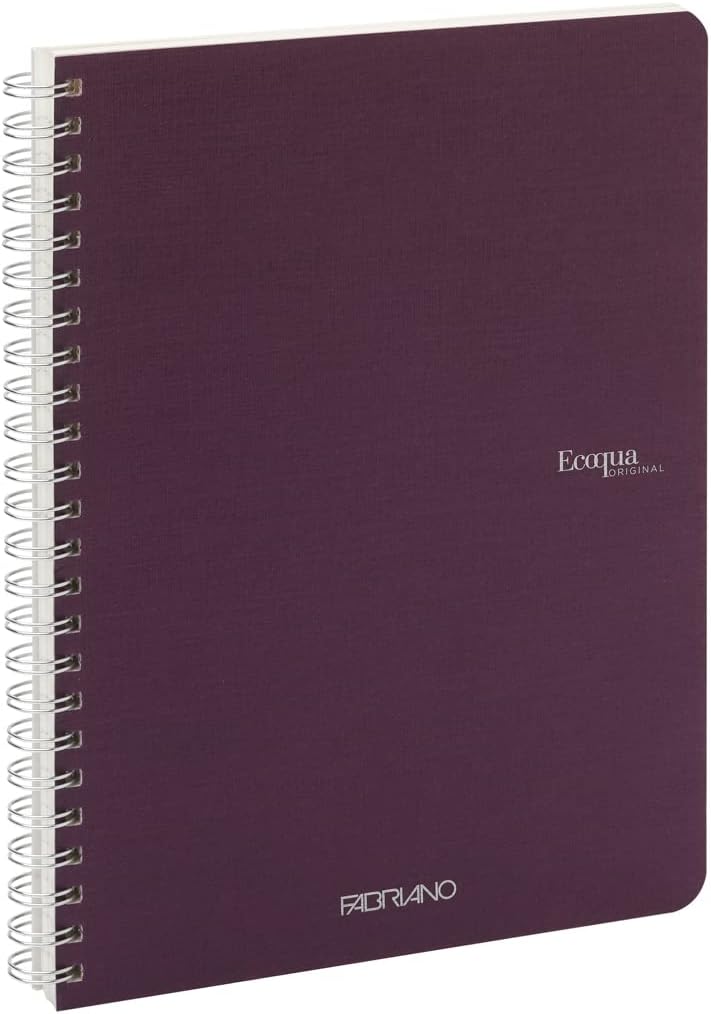 QUADERNO C/SPIRALE ECOQUA A5 1RIG CARTONATO VINO