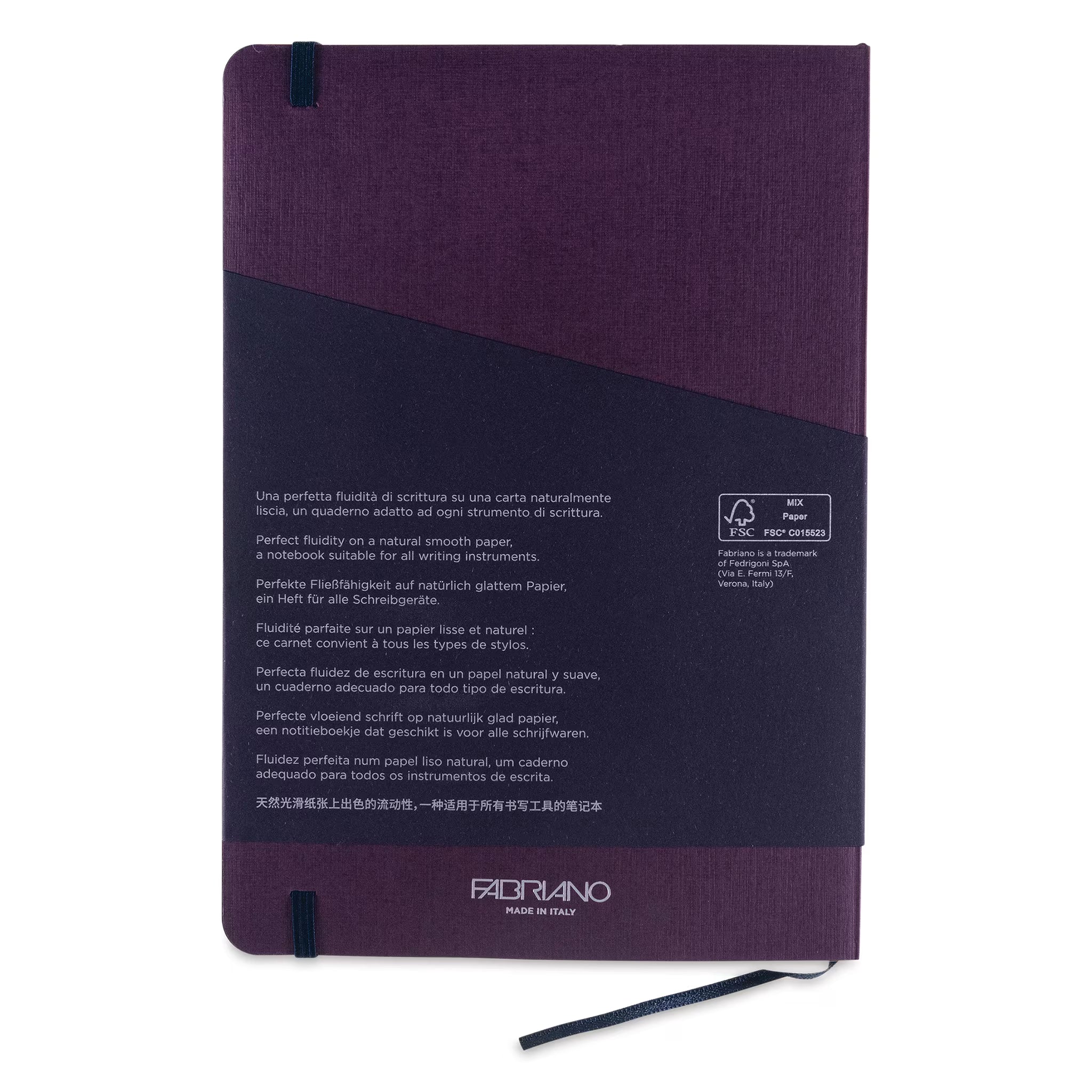 TACCUINO ECOQUA PLUS C/ELASTICO A5 1 RIGO VIOLA Immagine secondaria del prodotto