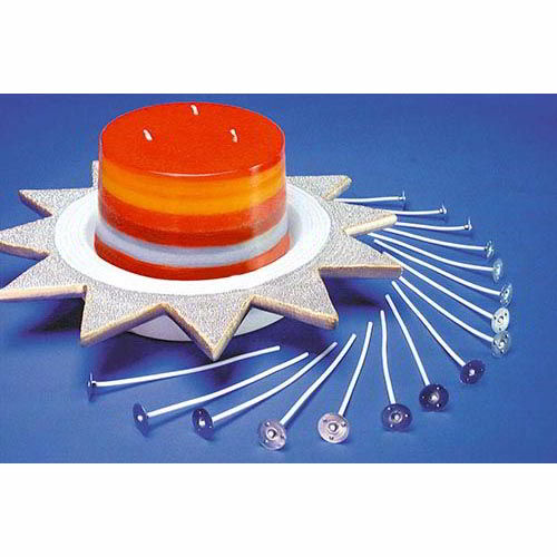 STOPPINI CON BASE METALLO PER CANDELE CM. 10 - CONF. 24 PZ.