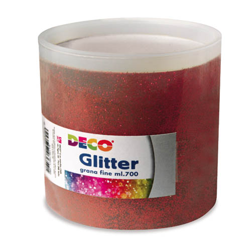 BRILLANTINI GLITTER GRANA FINE ROSSO ML.700