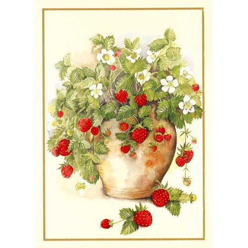 CARTA DECOUPAGE 3D CM.9X12 - CONF. 4 FG. - FRAGOLE