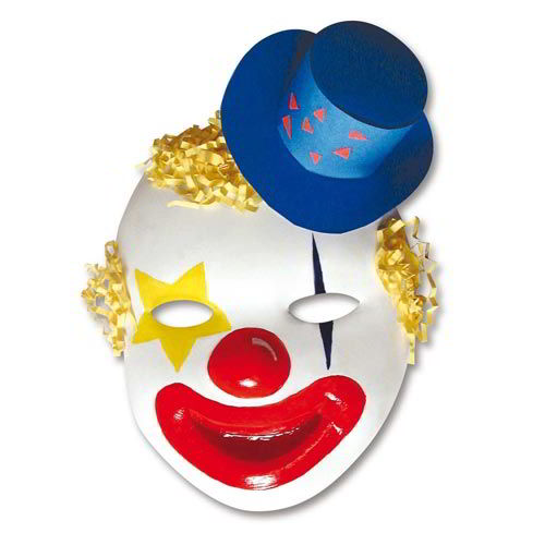 MASCHERA DA DECORARE CM.15X20 - CLOWN