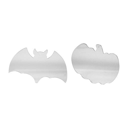 SET HALLOWEEN 2 VETRINI - ZUCCA + PIPISTRELLO
