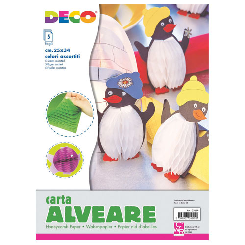 CARTA ALVEARE CM.25X34 - SET 5 FG. - COL. ASS.