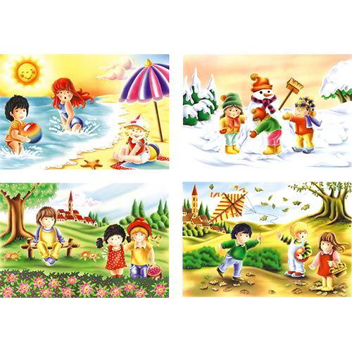 SET 4 PUZZLE CARTONE 