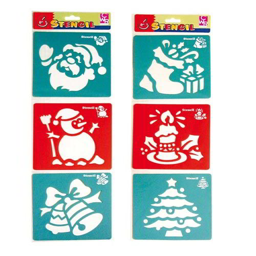 STENCIL CM.14X14 - SET 6 PZ. - NATALE