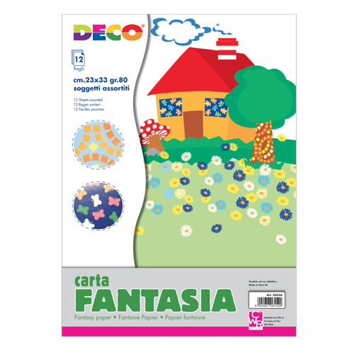 CARTA FANTASIA CM.23X33 - CONF.12 FG.