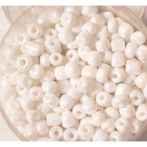 PERLE VETRO 6/0 - SCATOLINA GR.30 - BIANCO PERLA