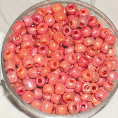 PERLE VETRO 6/0 - SCATOLINA GR.30 - CORALLO CANGIANTE