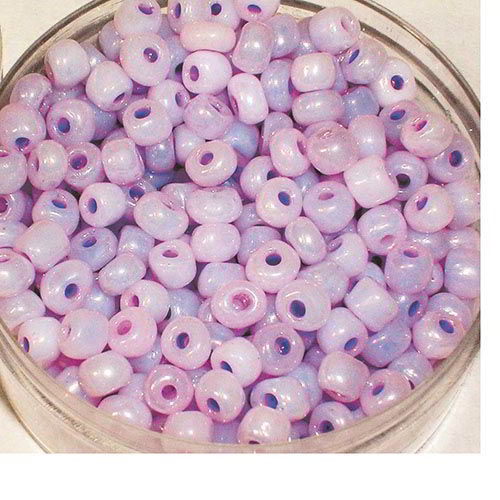 PERLE VETRO 6/0 - SCATOLINA GR.30 - GLICINE
