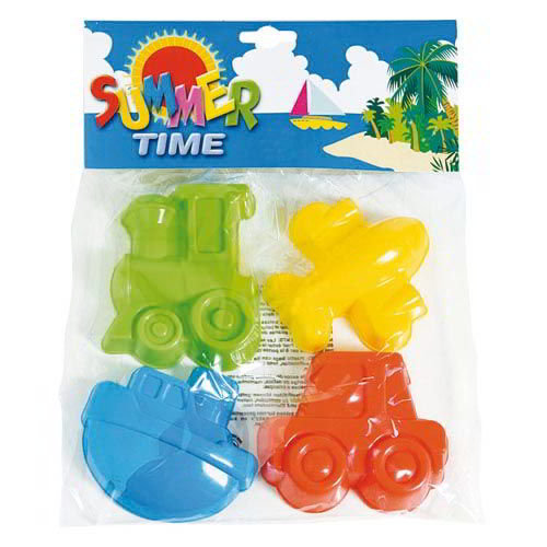 FORMINE PER SABBIA - VARIE IN PLASTICA - SET 4 PZ.