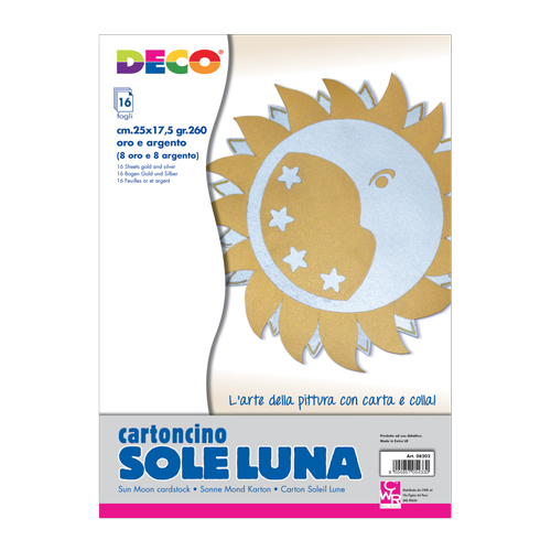 CARTONCINO GR.260 SATIN CM.25X17,5  - CONF.16 FG.- ORO / ARG