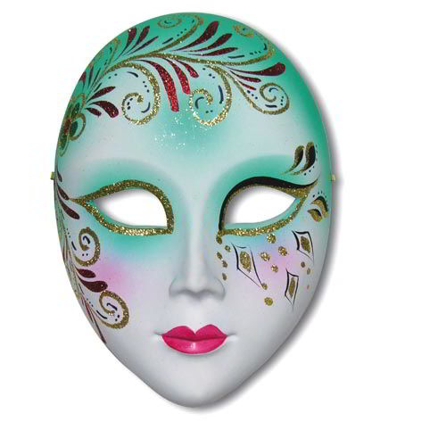 MASCHERA DA DECORARE CM.21X15 - COLOMBINA GRANDE