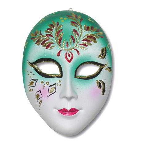 MASCHERA DA DECORARE CM.16X12 - COLOMBINA PICCOLA