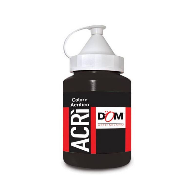 COLORE ACRILICO - FLACONE ML.250 - NERO DI CARBONIO